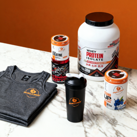 MuscleOoze® Intermediate Lean Stack – ISO Protein + Pre-Workout + Creatine + BCAA